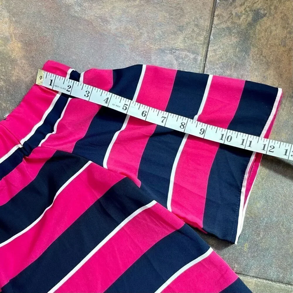 Vine & Love Color Block Stripe Off The Shoulder Blouse Medium